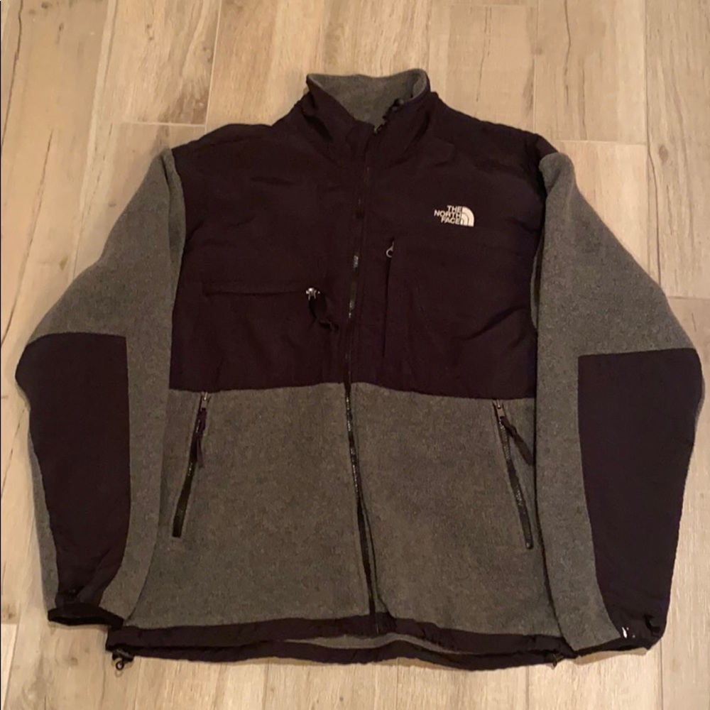 Men’s The North Face Fleece Large Gray and Black